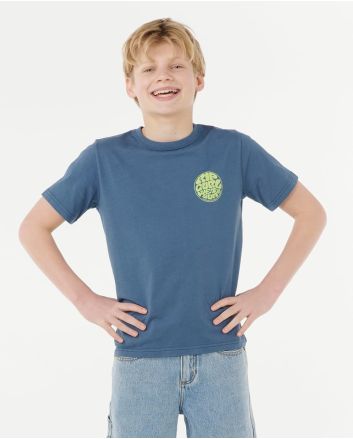 Niño con Camiseta de manga corta Rip Curl Wetsuit Icon azul marino claro 8-16 años