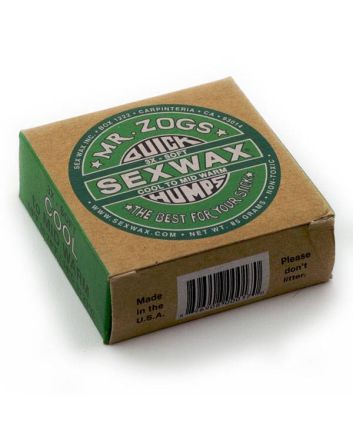 Parafina Sex Wax Quick Humps 3X Green Extra Soft Eco Box para aguas templadas entre 14 y 23º