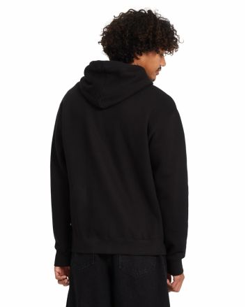 Hombre con sudadera de capucha y cremallera Volcom Single Stone negra