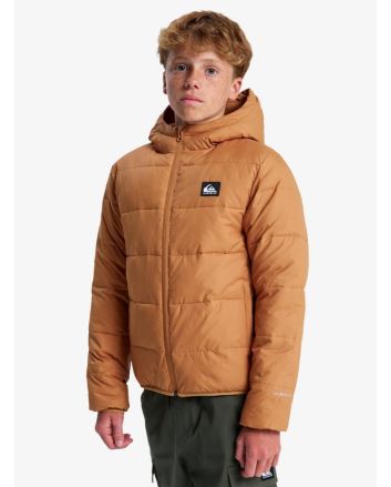 Niño con anorak aislante Quiksilver Scaly Reversible Marrón almendra