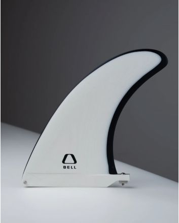 Quilla para longboard o mid-length Bell Fins Single Fin 8 pulgadas blanca
