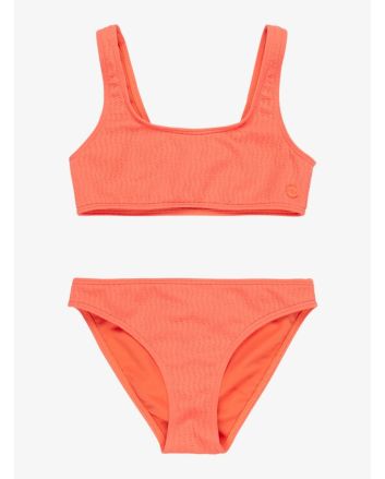 Conjunto de bikini bralette Roxy Girl Lagos RG naranja para niña 6-16 años