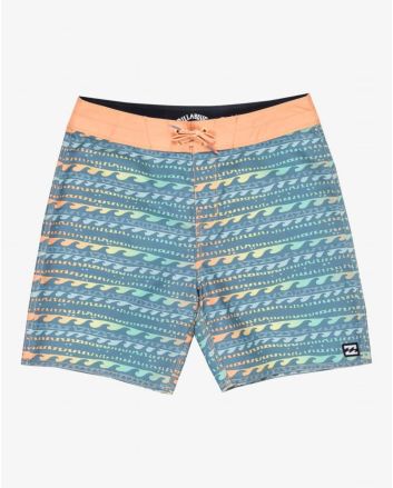 Boardshort Billabong Sundays OG 15'' color Peach para chico 8-16 años