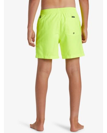 Niño con bañador Quiksilver Everyday Solid Volley Youth 14'' Amarillo Neón