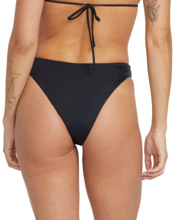 Mujer con Braguita de Bikini Volcom Simply Seamless Skimpy Negra