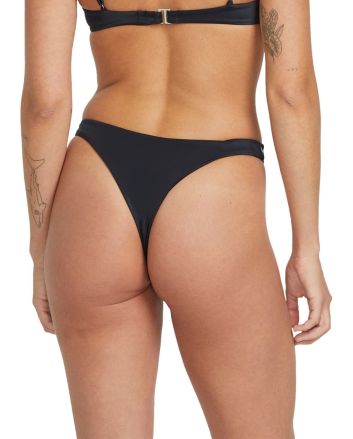 Mujer con braguita de bikini Volcom Simply Seamless Tiny Negra 