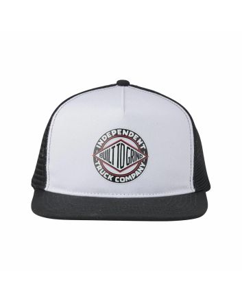 Gorra Independent BTG Summit Trucker blanca y negra
