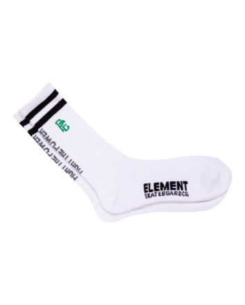 Calcetines de deportivos altos Public Enemy x Element Skate blancos