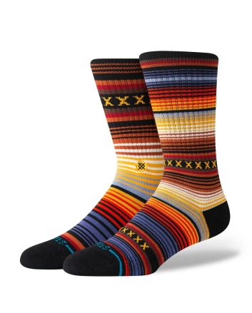 Calcetines Stance Curren ST Crew Indigo con diseño multicolor y caña media 