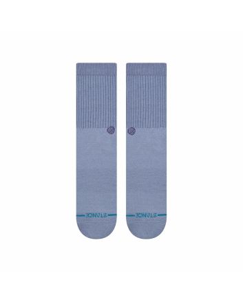 Calcetines Stance Icon Pop Crew en color azul piedra, diseño unisex con caña media y amortiguación 
