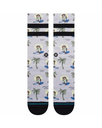 Calcetines Stance Surfing Monkey Crew Grises Unisex