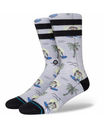 Calcetines Stance Surfing Monkey Crew Grises Unisex