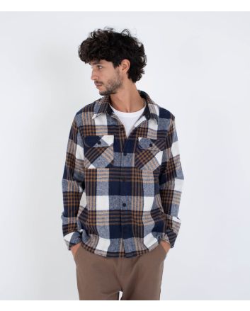 Hombre con camisa de franela Hurley Ranger Azul Marino a cuadros 