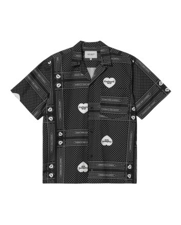 Camisa holgada de manga corta Carhartt WIP Heart Bandana Negra para hombre