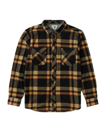 Camisa de franela con forro polar Vissla Eco-Zy LS color Negro a cuadros para hombre