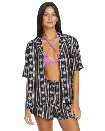 Mujer con Camisa de manga corta Volcom Sun Stunner Black Combo 