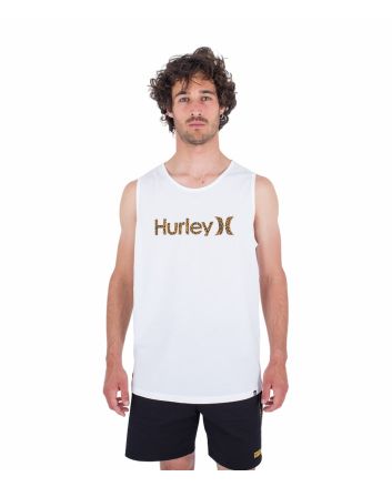 Hombre con Camiseta sin mangas Hurley Toledo One and Only Tank Blanca