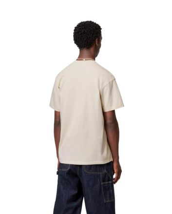 Hombre con Camiseta Carhartt WIP American Script T-Shirt beige Natural