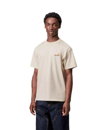 Hombre con Camiseta Carhartt WIP American Script T-Shirt beige Natural