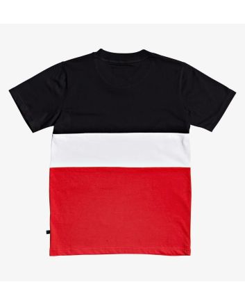 Camiseta de manga corta DC Shoes Glen End para chico roja, blanca y negra