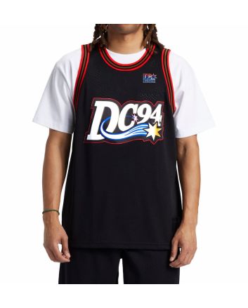Hombre con Camiseta de baloncesto DC Shoes Starz 94 Jersey Negra