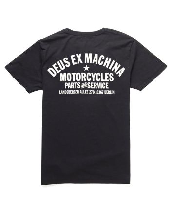 Camiseta de manga corta Deus Ex Machina Berlin Address Negra para hombre