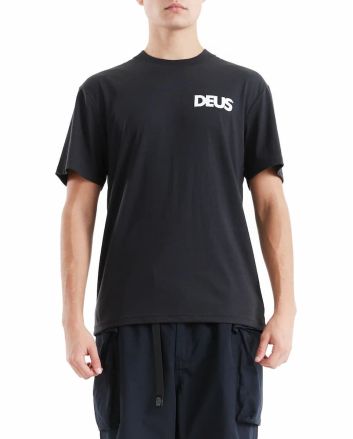 Hombre con Camiseta de manga corta Deus Ex Machina Los Angeles Surf Address Negra 