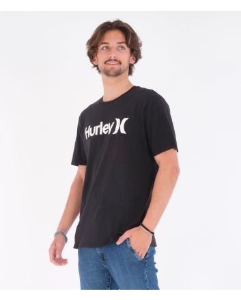 Hombre con camiseta de manga corta Hurley Everyday Washed One and Only Solid Negra