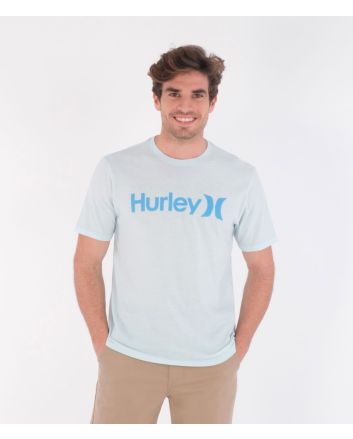 Hombre con camiseta de manga corta Hurley Everyday Washed One and Only Solid azul