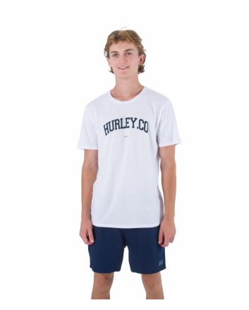 Hombre con camiseta de manga corta Hurley H2O Dri Authentic Blanca 