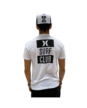 Hombre con camiseta de manga corta Hurley Surf Club blanca