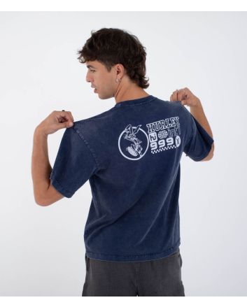 Hombre con Camiseta de manga corta Hurley x Travis Barker Rabbit March Azul 