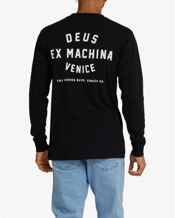 Hombre con Camiseta de manga larga Deus Ex Machina Venice Address Negra 