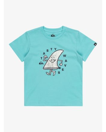 Camiseta de manga corta Quiksilver Tasty Waves Azul Aguamarina para niños 2-7 años