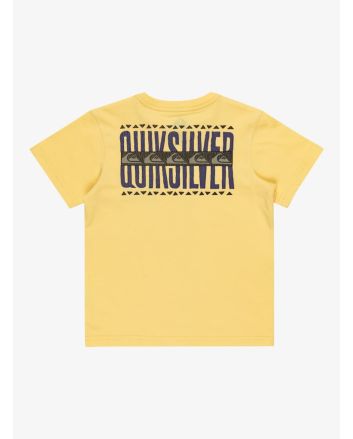 Camiseta de manga corta Quiksilver World Force amarilla para niño 2-7 años
