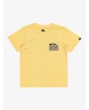 Camiseta de manga corta Quiksilver World Force amarilla para niño 2-7 años
