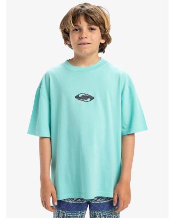 Niño con camiseta de manga corta Quiksilver Global Heat Azul Aguamarina 