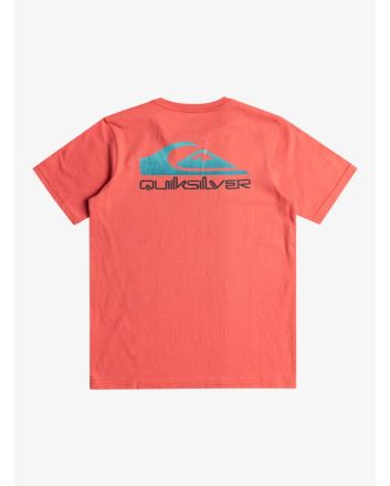Camiseta de manga corta Quiksilver Omni Wave Youth coral para niño 8-16 años