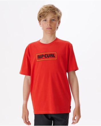 Niño con camiseta de manga corta Rip Curl Surf Vibrations Boy roja