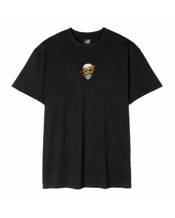 Camiseta de manga corta Santa Cruz Dressen Skull Dot Front Negra para hombre