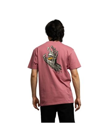 Hombre con camiseta de manga corta Santa Cruz Melting Hand Rosa