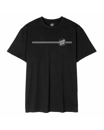 Camiseta de manga corta Santa Cruz Opus Dot Stripe Negra para hombre 