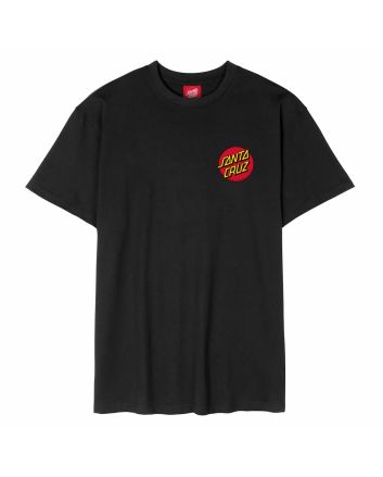 Camiseta orgánica de manga corta Santa Cruz Classic Dot Chest Negra
