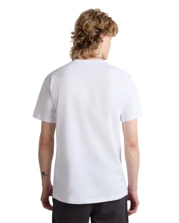 Hombre con camiseta de manga corta Vans Classic Blanca con logo Negro