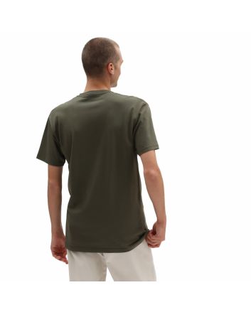 Hombre con camiseta de manga corta Vans Left Chest Logo Verde