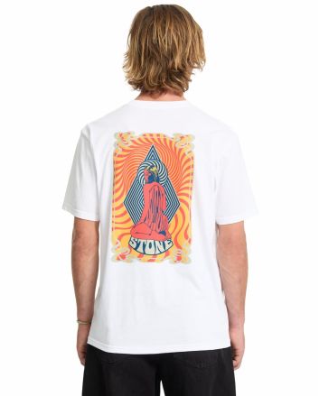 Hombre con Camiseta de manga corta Volcom Psychback blanca