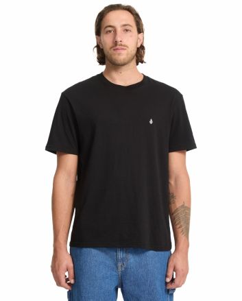 Hombre con camiseta básica de manga corta Volcom Stone Blanks Negra