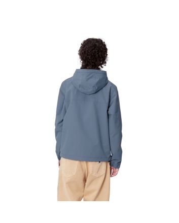 Mujer con Chaqueta Cortavientos Impermeable Carhartt WIP W' Nimbus Pullover Winter Azul Positano