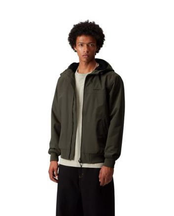 Hombre con Chaqueta impermeable con capucha Carhartt WIP Hooded Sail Jacket Verde Ciprés - Negro