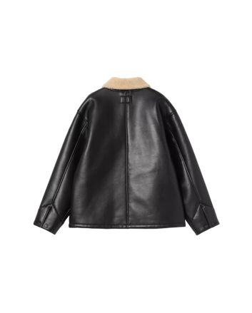 Abrigo Carhartt WIP Shepton OG Michigan Coat negro con forro de borreguito para mujer